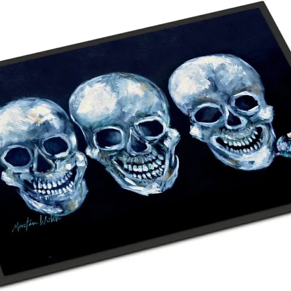 Smiling Skull skeleton Floor Mat 24